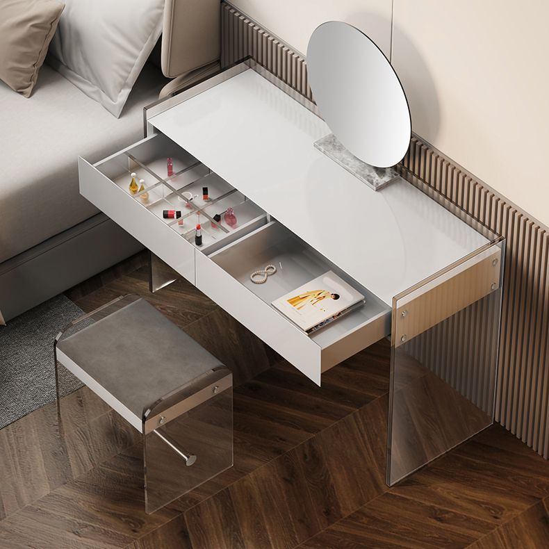 Rechte voeten make -upkruidtafel vervaardigd houten top witte acryl make -uptafel