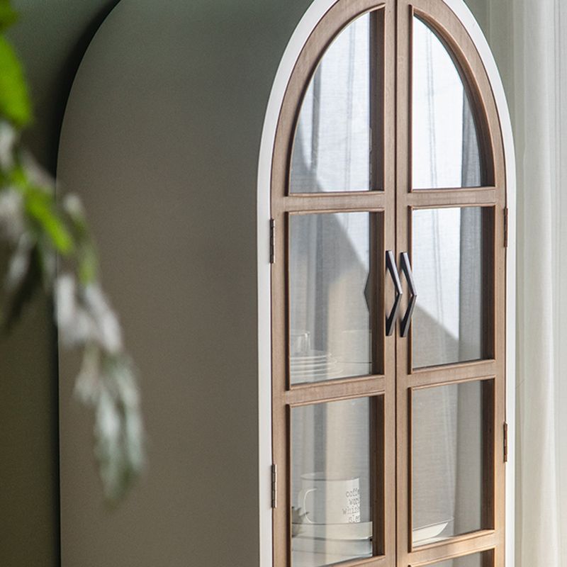 Traditionele houten kast met meerdere plankweergave Buffet Cabinet met deur voor woonkamer