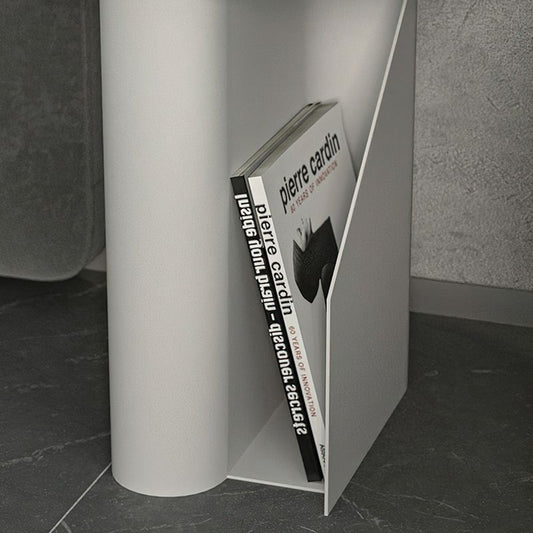 Gabinete redondo de cabina contemporánea de acento de metal mesita de noche