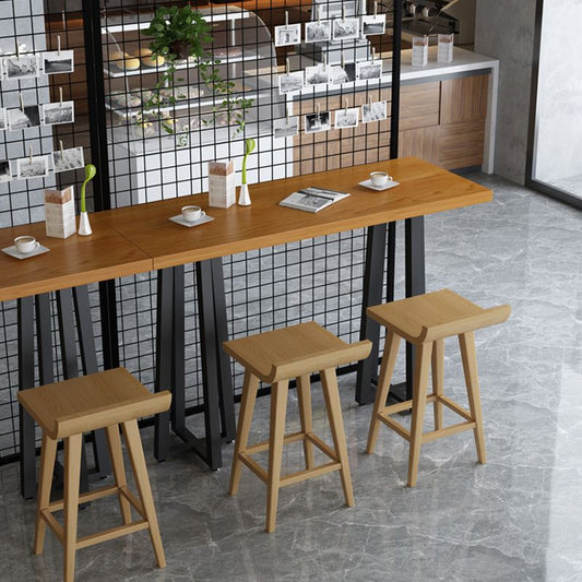 Modern Rectangular Pub Table Set 1/2/3 Pieces Wooden Counter Table with Backless Stools Clearhalo 'Bar Furniture' 'furn' 'furn_home_bar_bar_sets' 'Furniture' 'Home Bars & Bar Sets' 'home_bar_bar_sets' 'Kitchen & Dining Furniture' 1200x1200_a7eae2a5-24ac-4384-a917-ab0082ac922b