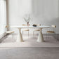 Modern Style Oval Table Set 1/4/5/7 Pieces Dining Set with Metal Legs