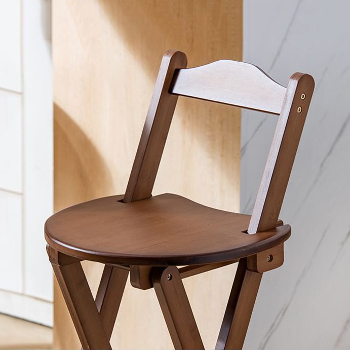 Modern Design Low Back Round Bar Stools for Home Solid Wood Bar Stool with Wood Seat Clearhalo 'Bar Furniture' 'Bar Stools' 'bar_stools' 'furn' 'furn_bar_stools' 'Furniture' 'furniture_bar_stools' 'Kitchen & Dining Furniture' 1200x1200_a7ec6169-000e-46dd-b248-902097d7b084