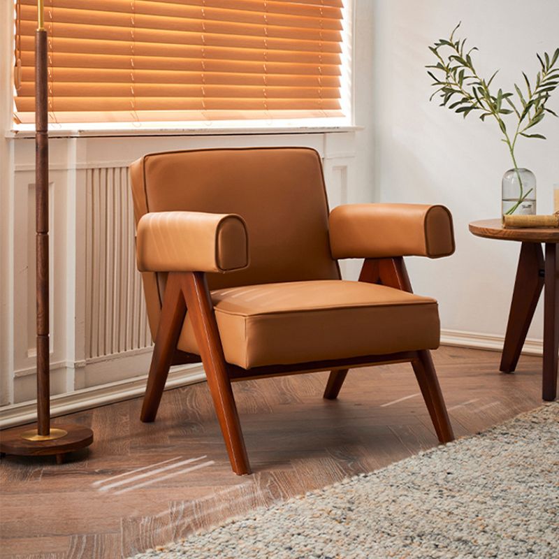 Nordic Arms Included Basic Four Leg Round Arms Tight Back Accent Room Chair