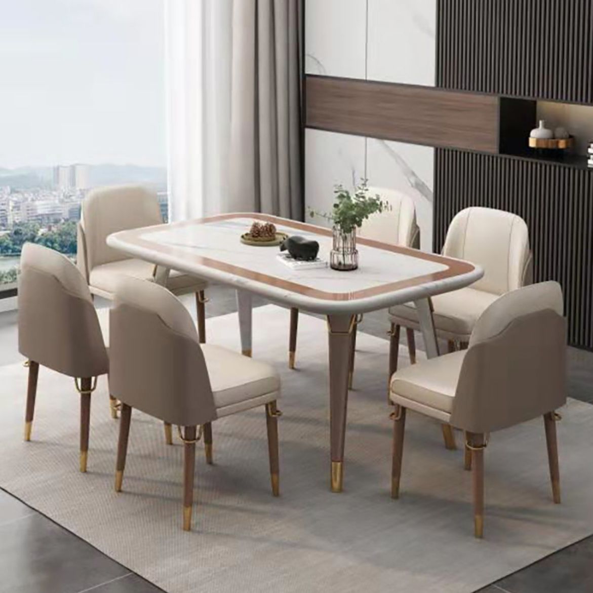 Contemporary 1/2/5/7 Pieces Dining Set Metal Dining Room Set Clearhalo 'Dining Room Sets' 'Dining Tables & Seating' 'dining_room_set' 'furn' 'furn_dining_room_set' 'Furniture' 'furniture_dining_room_set' 'Kitchen & Dining Furniture' 1200x1200_a7ed0dce-0465-4c70-a9e8-35d2081ba043