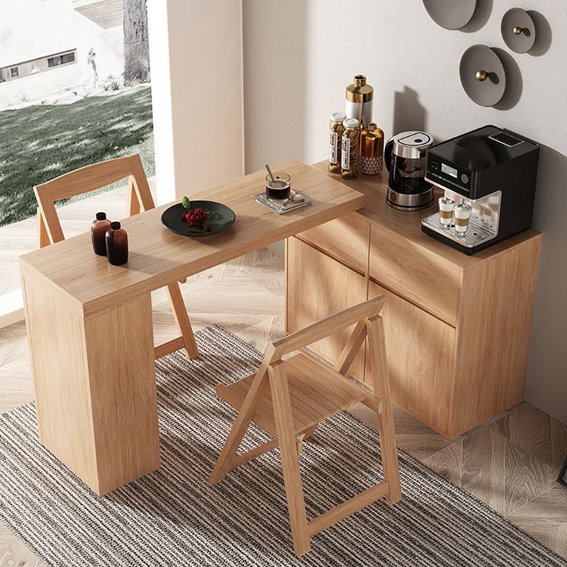 1/3/5 Stück zeitgenössischer Holz -Esszimmerstuhl und Tischset