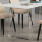 Sintered Stone Top Dining Table Rectangle Dining Table with Acrylic Double Pedestal Base Clearhalo ' dining_table' 'Dining Tables & Seating' 'Dining Tables' 'furn' 'furn_dining_table' 'Furniture' 'furniture_dining_table' 'Kitchen & Dining Furniture' 'kitchen&dining_furn' 'kitchen' 'kitchen_dining_table' 1200x1200_a7ed69bf-93d0-46cd-a21a-1cd58824a098
