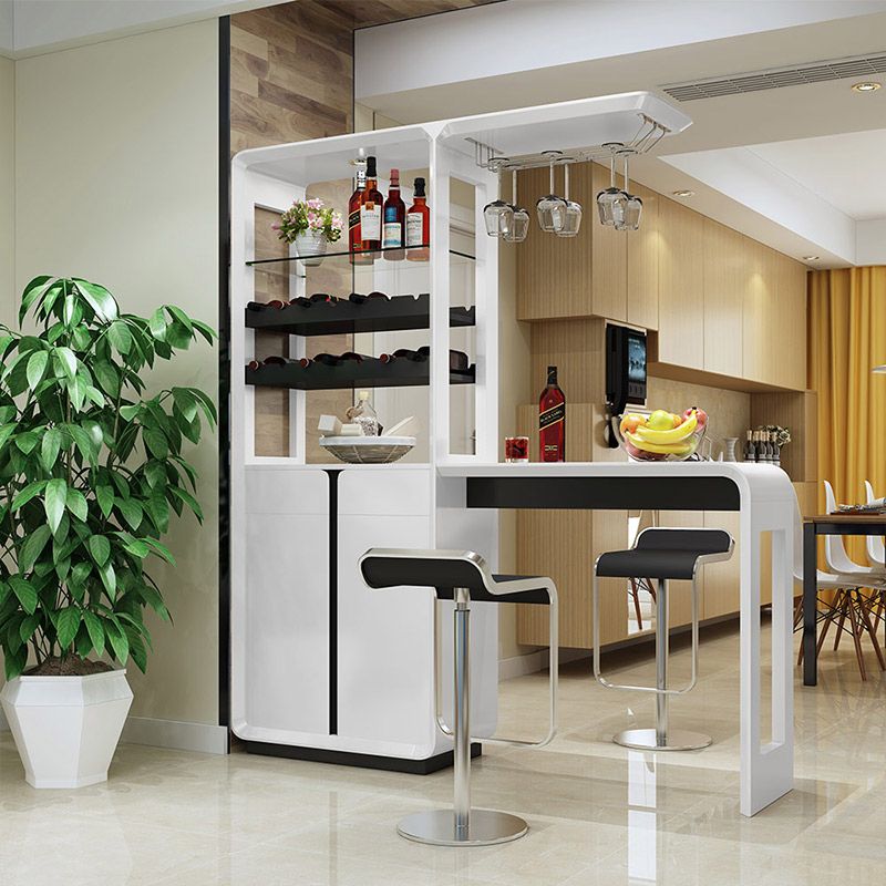 Tabouret de bar 1/2/3 et table en noir et blanc pour salle à manger