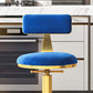 Glam Adjustable Rotatable Counter Stool Iron Kitchen Bar Stool with Velvet Cushion Clearhalo 'Bar Furniture' 'Bar Stools' 'bar_stools' 'furn' 'furn_bar_stools' 'furniture_bar_stools' 'Kitchen & Dining Furniture' 'kitchen&dining_furn' 'kitchen' 'kitchen_furn' Furniture' 1200x1200_a7ef5fae-d492-43ae-8435-fccdc00af8f2