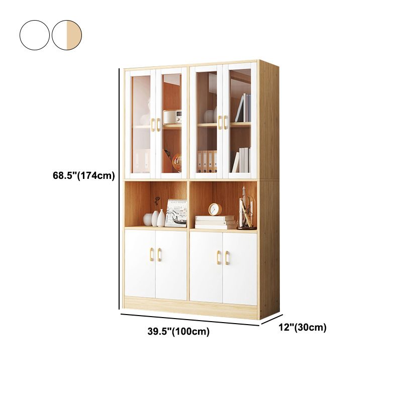 Urban Vertical Standard Bookcase Manufactured Wood Bookshelf with Doors Clearhalo 'Bookcases' 'Furniture' 'furniture_bookcases' 'Office Furniture' 1200x1200_a7f0c28f-4311-441f-a1d9-f19b5aae613e