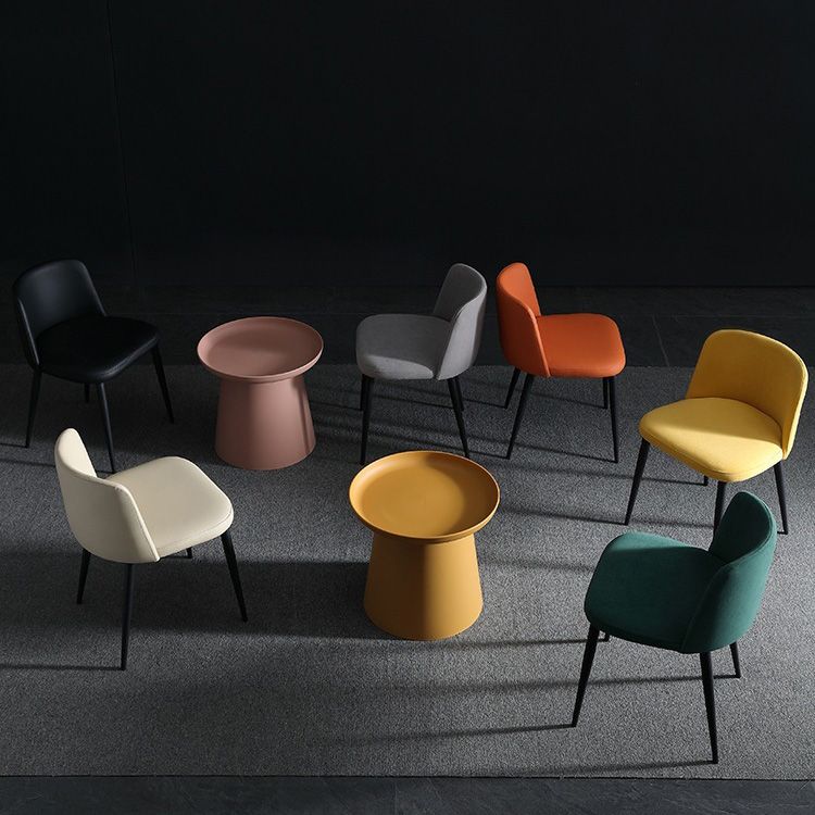 Upholstered Armless Dining Chair Metal Kitchen Dining Side Chair Clearhalo 'Dining Chairs' 'Dining Tables & Seating' 'dining_chair' 'furn' 'furn_dining_chair' 'Furniture' 'Kitchen & Dining Furniture' 1200x1200_a7f1eb8a-d665-4d30-ab86-0989070c297e