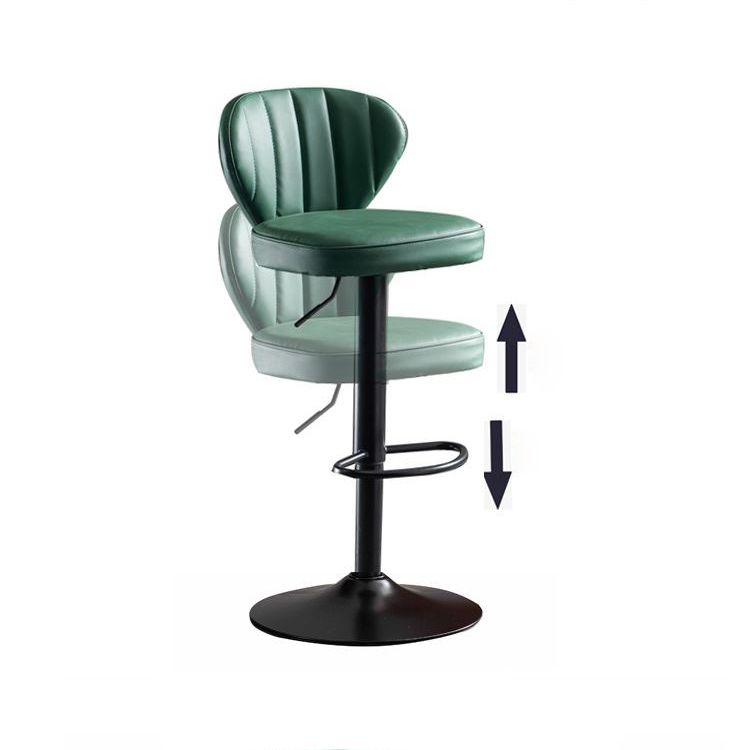 Industrial Design Armless Low Back Counter Stools for Home Leather Stools Clearhalo 'Bar Furniture' 'Bar Stools' 'bar_stools' 'furn' 'furn_bar_stools' 'Furniture' 'furniture_bar_stools' 'Kitchen & Dining Furniture' 1200x1200_a7f28a32-a9ad-483b-8208-b98eed69bf70