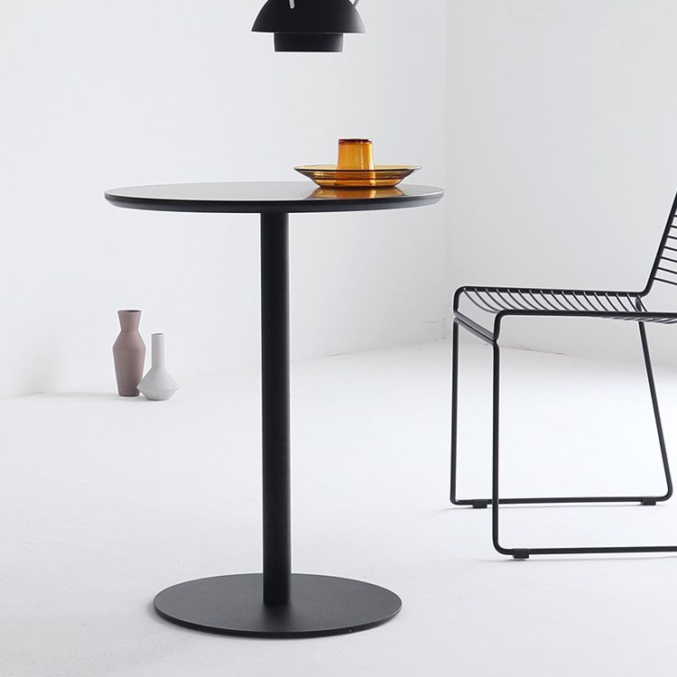 Metal Contemporary Round Dining Table Pedestal Base Dining Table for Kitchen Clearhalo ' dining_table' 'Dining Tables & Seating' 'Dining Tables' 'furn' 'furn_dining_table' 'Furniture' 'furniture_dining_table' 'Kitchen & Dining Furniture' 'kitchen&dining_furn' 'kitchen' 'kitchen_dining_table' 1200x1200_a7f52b70-b3f8-4115-9fe8-1623b41f0961