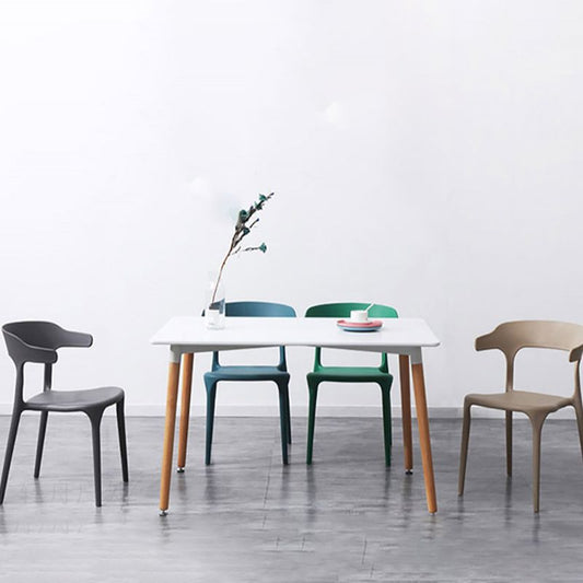 Modern Style Plastic Side Chair Open Back Dining Side Chair 17"x18"x30" Clearhalo 'Dining Chairs' 'Dining Tables & Seating' 'dining_chair' 'furn' 'furn_dining_chair' 'Furniture' 'furniture_dining_chair' 'Kitchen & Dining Furniture' 1200x1200_a7f83d87-ba64-494f-98bd-0b6fce68b819