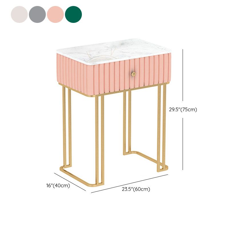 Contemporary Makeup Counter 1 Drawer Slate Top Dressing Table