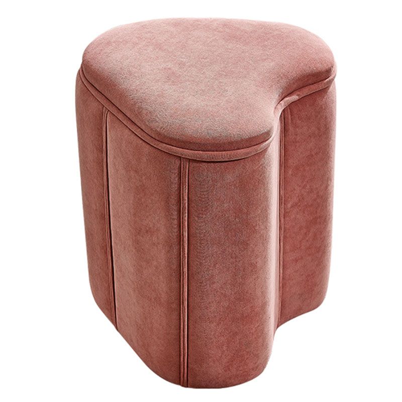 Solid Color Fabric Standard Stool Modern Simple Heart-Shaped Upholstered Footstool Clearhalo 'furn' 'furn_ottomans_poufs' 'Furniture' 'Living Room Furniture' 'Ottomans & Poufs' 'ottomans_poufs' 1200x1200_a7f93efb-581d-466d-9d98-6f2b7775e3a5