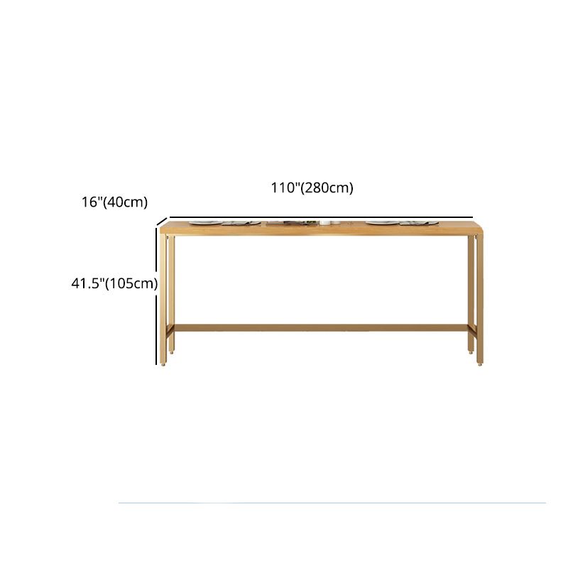 Contemporary Indoor Patio Bar Table Trestle Footrest Counter-height Pub Table Clearhalo 'Bar Furniture' 'Bar Tables' 'bar_tables' 'furn' 'furn_bar_tables' 'Furniture' 'furniture_bar_tables' 'Kitchen & Dining Furniture' 1200x1200_a7f963f3-d523-43a4-b2f2-345f4ca7a0b0