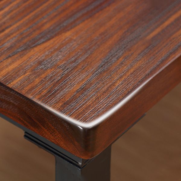 Industrial Dinning Table with Wood Rectangle Dining Table for Kitchen Clearhalo 'Dining Tables & Seating' 'Dining Tables' 'dining_table' 'furn' 'furn_dining_table' 'Furniture' 'Kitchen & Dining Furniture' 1200x1200_a7fb2d53-7174-41f9-b1bb-c8e2bfc11c8e