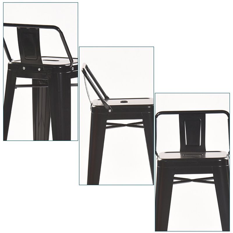 Industrial Style Metal Bar-stool Square Iron Seat Counter Stool for Kitchen Bar Clearhalo 'Bar Furniture' 'Bar Stools' 'bar_stools' 'furn' 'furn_bar_stools' 'furniture_bar_stools' 'Kitchen & Dining Furniture' 'kitchen&dining_furn' 'kitchen' 'kitchen_furn' Furniture' 1200x1200_a7fba70b-8d8d-4bb8-8e55-eb694600e3f5