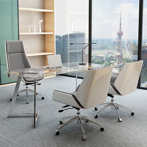Mid Back Conference Chair Faux Leather Armless Chair for Home Office Clearhalo 'furn' 'furn_office_chair' 'Furniture' 'furniture_office_chair' 'Office Chairs' 'Office Furniture' 'office_chair' 1200x1200_a7fd9f5f-5b1a-4689-abcc-08dea763a300