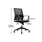 Black Contemporary Office Chair Swivel Breathable AirGrid Desk Chair Clearhalo 'furn' 'furn_office_chair' 'Furniture' 'Office Chairs' 'Office Furniture' 'office_chair' 1200x1200_a7fec500-b656-443c-ae63-d5c9d6c6dca2