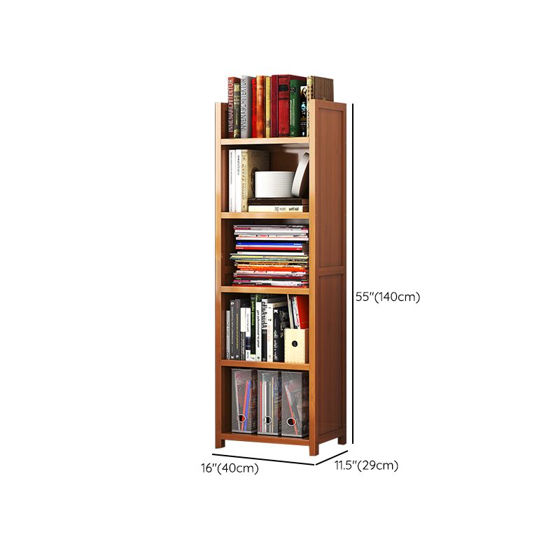 Closed Back Bamboo Bookshelf Contemporary Vertical Bookcase for Home Clearhalo 'Bookcases' 'furn' 'furn_bookcases' 'Furniture' 'Office Furniture' 1200x1200_a7ff0416-5c97-415c-8844-5cb91b4f2373