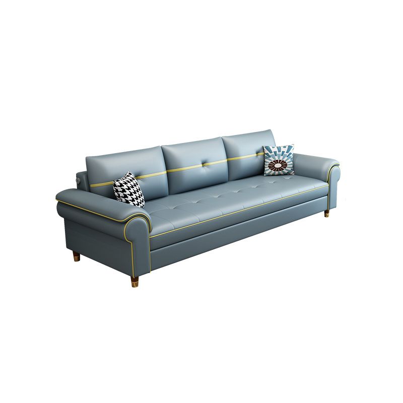 Faux Leather Modern Sofa 31.49"W Pillow Top Arm Sofa for Living Room Clearhalo 'furn' 'furn_sofas' 'Furniture' 'furniture_sofas' 'kitchen' 'kitchen_sofas' 'Living Room Furniture' 'Sofa' 'sofas' 1200x1200_a7ffe5f3-c872-4d11-b13a-e94fbf520252