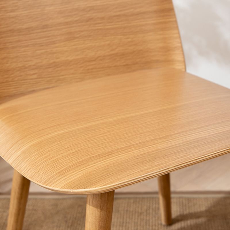 Silla de acento de comedor de madera sólida silla lateral de comedor contemporáneo