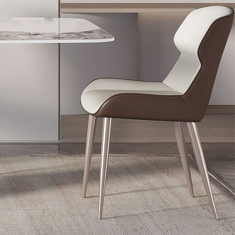 Modern Style Side Chair Metal Solid Back Dining Room Chair for Kitchen Clearhalo 'Dining Chairs' 'Dining Tables & Seating' 'dining_chair' 'furn' 'furn_dining_chair' 'Furniture' 'Kitchen & Dining Furniture' 1200x1200_a8007025-5ff8-41d1-8d7e-81500c9d48ba