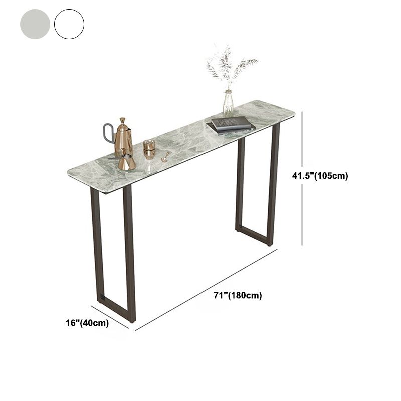Contemporary Pub Table with Sled Polished Finish Stone Top Bar Table Clearhalo 'Bar Furniture' 'Bar Tables' 'bar_tables' 'furn' 'furn_bar_tables' 'Furniture' 'Kitchen & Dining Furniture' 1200x1200_a800765b-4716-47e7-9d1f-79c670db0a2e