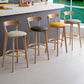 Scandinavian Rubberwood Home Stool Matte Finish Upholstered Bar Stools Clearhalo 'Bar Furniture' 'Bar Stools' 'bar_stools' 'furn' 'furn_bar_stools' 'Furniture' 'furniture_bar_stools' 'Kitchen & Dining Furniture' 1200x1200_a8013982-860b-4f42-ad2c-4aacb5797f33