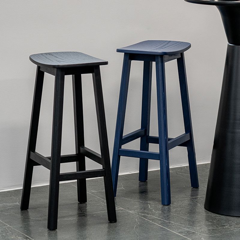 Contemporary 30" Height Solid Wood Backrest Counter High Stool with 4 Legs Clearhalo 'Bar Furniture' 'Bar Stools' 'bar_stools' 'furn' 'furn_bar_stools' 'Furniture' 'Kitchen & Dining Furniture' 1200x1200_a8017f6b-c460-49e6-9d2e-c4d726cce6dc