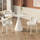 Set da pranzo rotondo con sedie bianche 1/2/3/4 pezzi Set da pranzo in pietra per casa