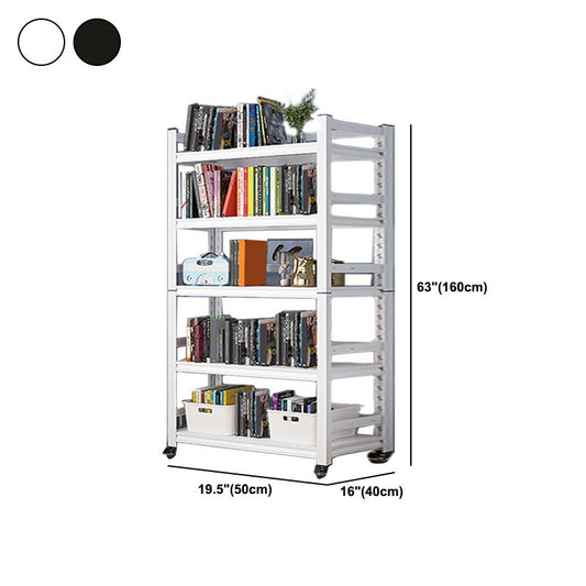 Open Standard Bookshelf Modern Minimalist Metal Rectangular Bookcase Clearhalo 'Bookcases' 'furn' 'furn_bookcases' 'Furniture' 'Office Furniture' 1200x1200_a804889d-f385-4721-ab44-40c1889661fa
