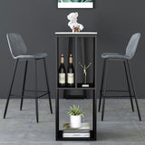 Sintered Steinstange Tisch moderner Rechteckstangen Tisch mit Lagerregalen