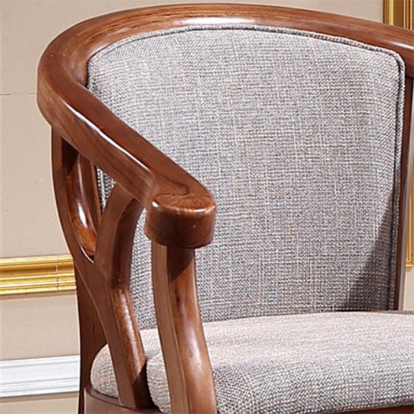 Traditioneller Essarmstuhl Holzrahmen Polsterarm Armstuhl