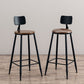 Industrial Low Back Coffee Shop Stool Matte Finish Iron Bar Stool Clearhalo 'Bar Furniture' 'Bar Stools' 'bar_stools' 'furn' 'furn_bar_stools' 'Furniture' 'furniture_bar_stools' 'Kitchen & Dining Furniture' 1200x1200_a806af86-9d55-4f21-ac8b-e90a9bb297eb
