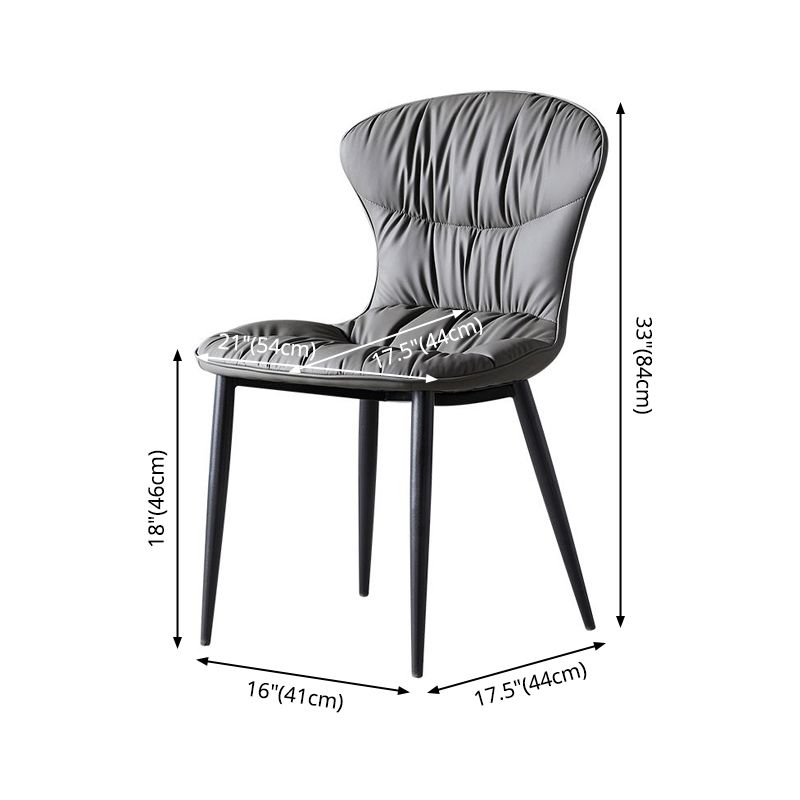 Nordic Style Dining Room Chair Upholstered Armless Dining Chairs with Metal Legs Clearhalo ' kitchen&dining_furn' 'Dining Chairs' 'Dining Tables & Seating' 'dining_chair' 'furn' 'furn_dining_chair' 'Furniture' 'furniture_dining_chair' 'Kitchen & Dining Furniture' 'kitchen' 1200x1200_a8082f08-89ed-468b-a113-42e92bb0ca12