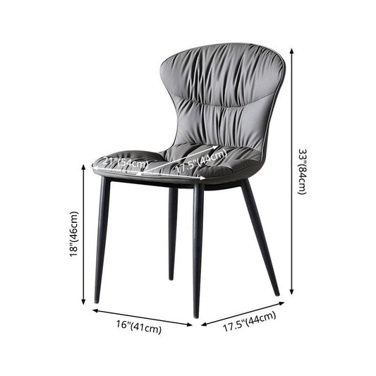 Nordic Style Dining Room Chair Upholstered Armless Dining Chairs with Metal Legs Clearhalo ' kitchen&dining_furn' 'Dining Chairs' 'Dining Tables & Seating' 'dining_chair' 'furn' 'furn_dining_chair' 'Furniture' 'furniture_dining_chair' 'Kitchen & Dining Furniture' 'kitchen' 1200x1200_a8082f08-89ed-468b-a113-42e92bb0ca12