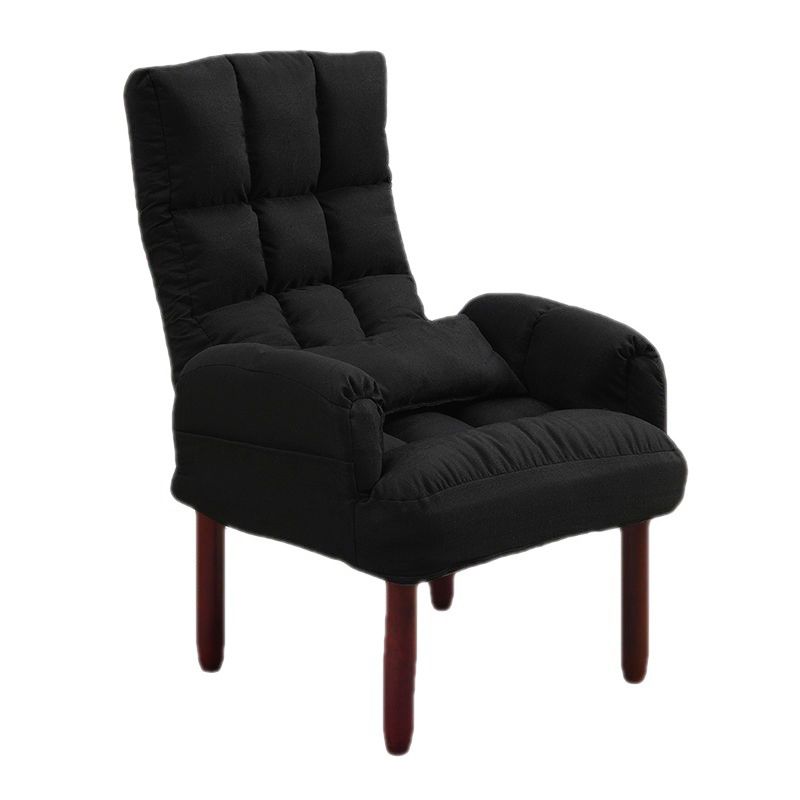 24.80" L x 25.59" W x 37.79" H Linen Convertible Chair Four-Leg Solid Wood Accent Chair Clearhalo 'Accent Chairs' 'accent_chairs' 'Chairs & Seating' 'furn' 'furn_accent_chairs' 'Furniture' 'furniture_accent_chairs' 'Living Room Furniture' 1200x1200_a809451f-4943-4703-8fb6-1c6e09cabc84