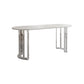 White Top Oval Dining Table Stone Dining Table with Acrylic Base
