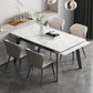 Contemporary 1/2/5/7 Pieces Furniture Rectangle Stone Dining Set in White Clearhalo 'Dining Room Sets' 'Dining Tables & Seating' 'dining_room_set' 'furn' 'furn_dining_room_set' 'Furniture' 'Kitchen & Dining Furniture' 1200x1200_a80b6c55-a35a-4aae-8431-65e4dbd8df50