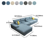 Scandinavo a 4 posti sezionale con braccio top a cuscino per appartamento