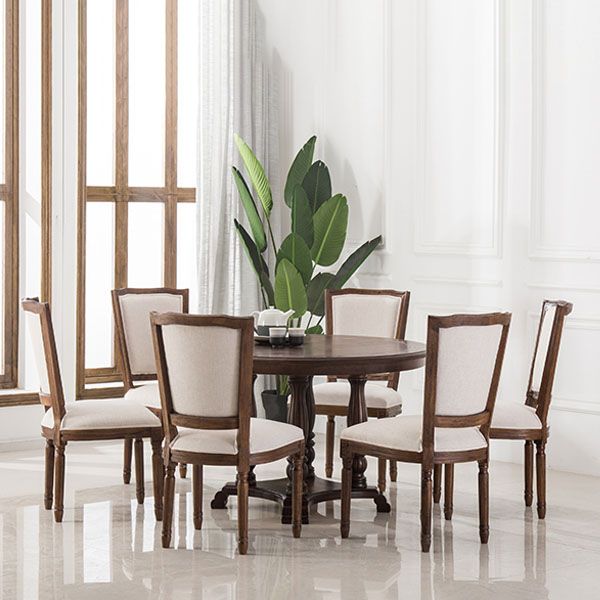 Traditional Wood Dining Kitchen Room Chair Open Back Side Chair Clearhalo ' kitchen&dining_furn' 'Dining Chairs' 'Dining Tables & Seating' 'dining_chair' 'Furniture' 'furniture_dining_chair' 'Kitchen & Dining Furniture' 'kitchen' 1200x1200_a80bd678-8b16-499d-a4fe-fe9c60b7c669