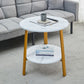 Modern Style Cocktail Table Artificial Wood White/black/brown Round Coffee Table