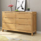 Modern Rubber-wood Solid Wood Side Board Living Room Buffet/Console with Drawers Clearhalo 'buffet_sideboard' 'Buffets & Sideboards' 'Furniture' 'furniture_buffet_sideboard' 'Kitchen & Dining Furniture' 1200x1200_a80cf310-ec12-4c06-a0bd-4f180dbf1098