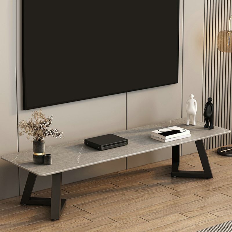 Console TV in pietra grigia Console multimediale aperta contemporanea