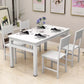 Modern Style MDF Dining Table Set Rectangular Dining Table with Metal Base Clearhalo 'Dining Room Sets' 'Dining Tables & Seating' 'dining_room_set' 'furn' 'furn_dining_room_set' 'Furniture' 'furniture_dining_room_set' 'Kitchen & Dining Furniture' 'kitchen&dining_furn' 'kitchen' 1200x1200_a80e05ac-8797-4677-8bb8-9520ee679198