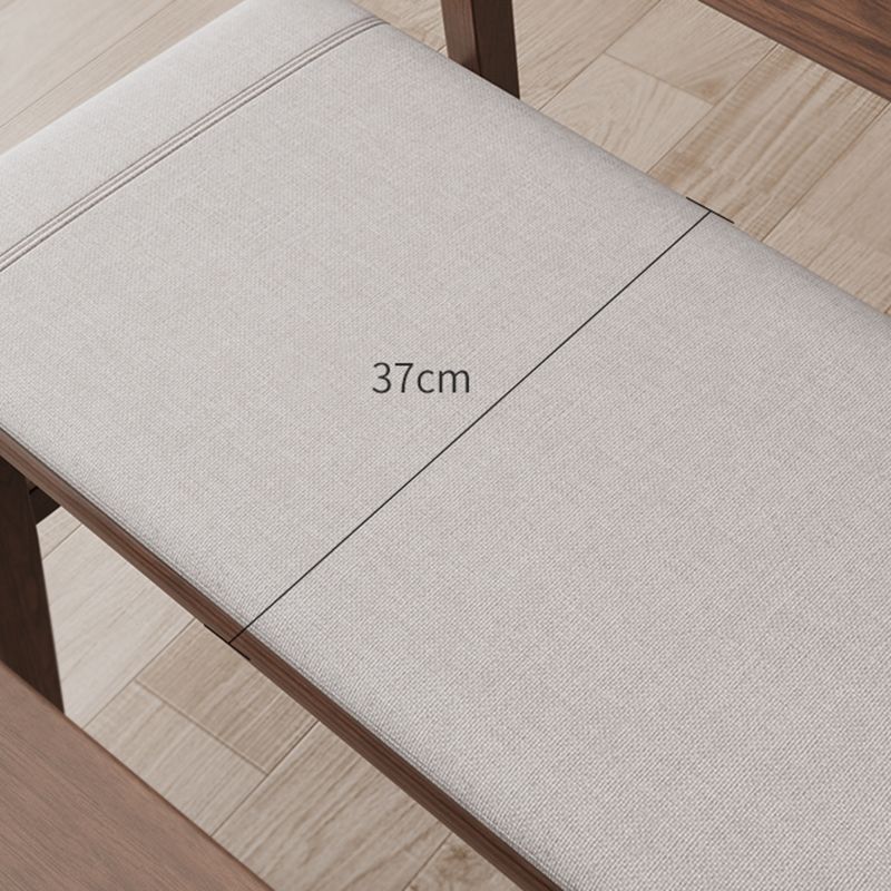 Rectangle Backrest Restaurant Bench Modern Seating Bench with Upholstered