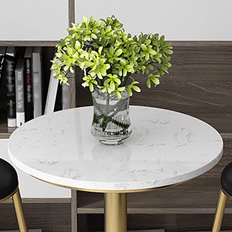 Glam Style Gold Metal Bar Table 21.6"W Top Marble Indoor Bistro Table Clearhalo 'Bar Furniture' 'Bar Tables' 'bar_tables' 'furn' 'furn_bar_tables' 'Furniture' 'furniture_bar_tables' 'Kitchen & Dining Furniture' 'kitchen&dining_furn' 'kitchen' 1200x1200_a80f4810-a023-4994-881a-4b82fcb35034