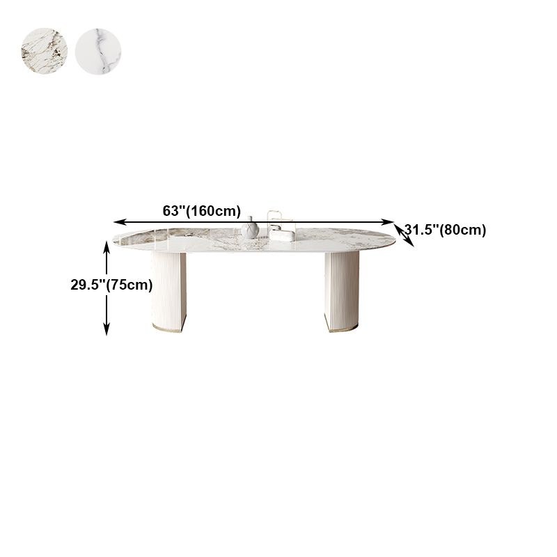 Oval Double Pedestal Furniture Traditional Luxury Dining Site Table for Home Clearhalo ' dining_table' 'Dining Tables & Seating' 'Dining Tables' 'furn' 'furn_dining_table' 'Furniture' 'furniture_dining_table' 'Kitchen & Dining Furniture' 'kitchen&dining_furn' 'kitchen' 'kitchen_dining_table' 1200x1200_a80fbd29-cc0d-459a-9c2a-341cd0ffc9b2